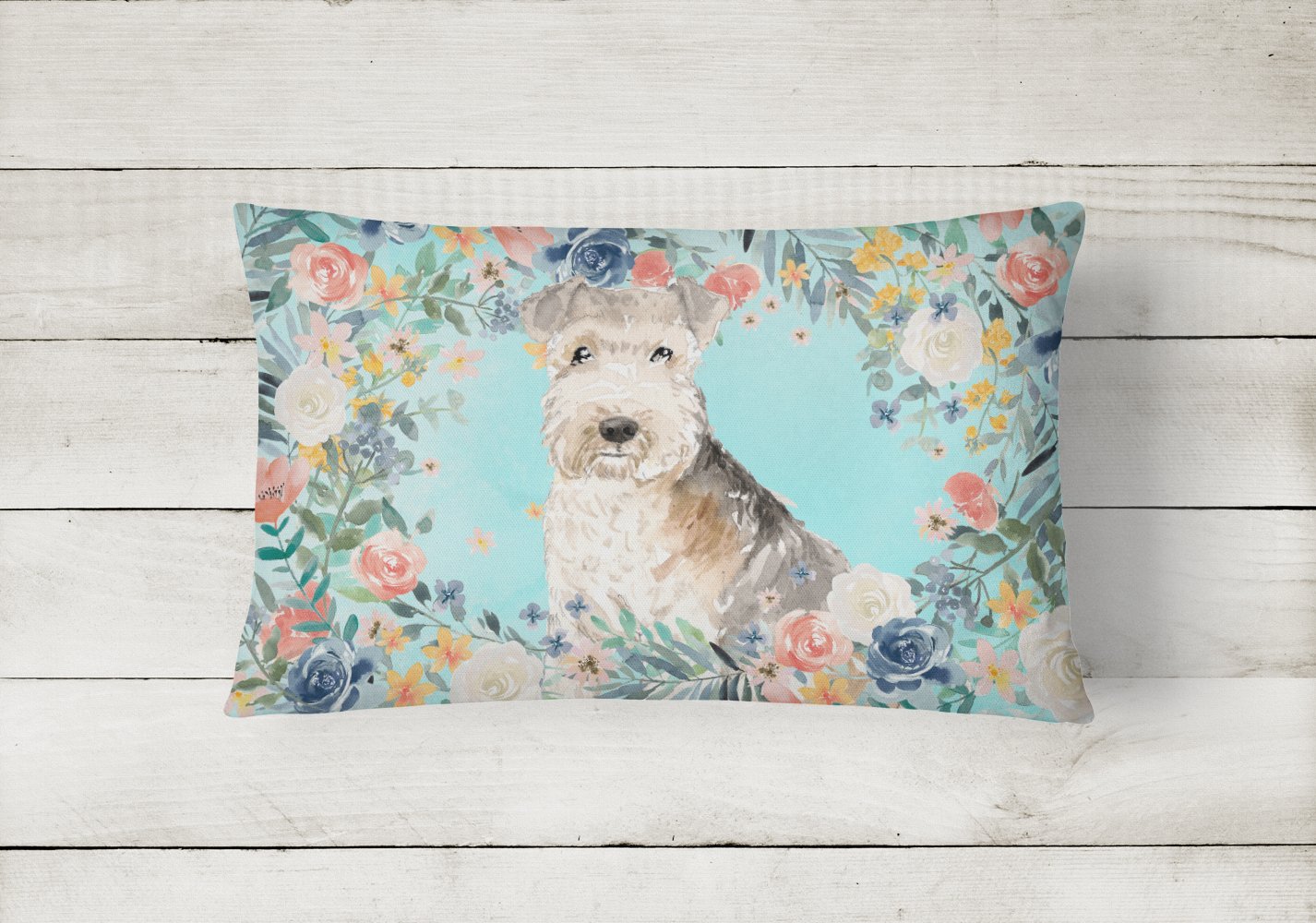 Lakeland Terrier Canvas Fabric Decorative Pillow CK3420PW1216 by Caroline's Treasures