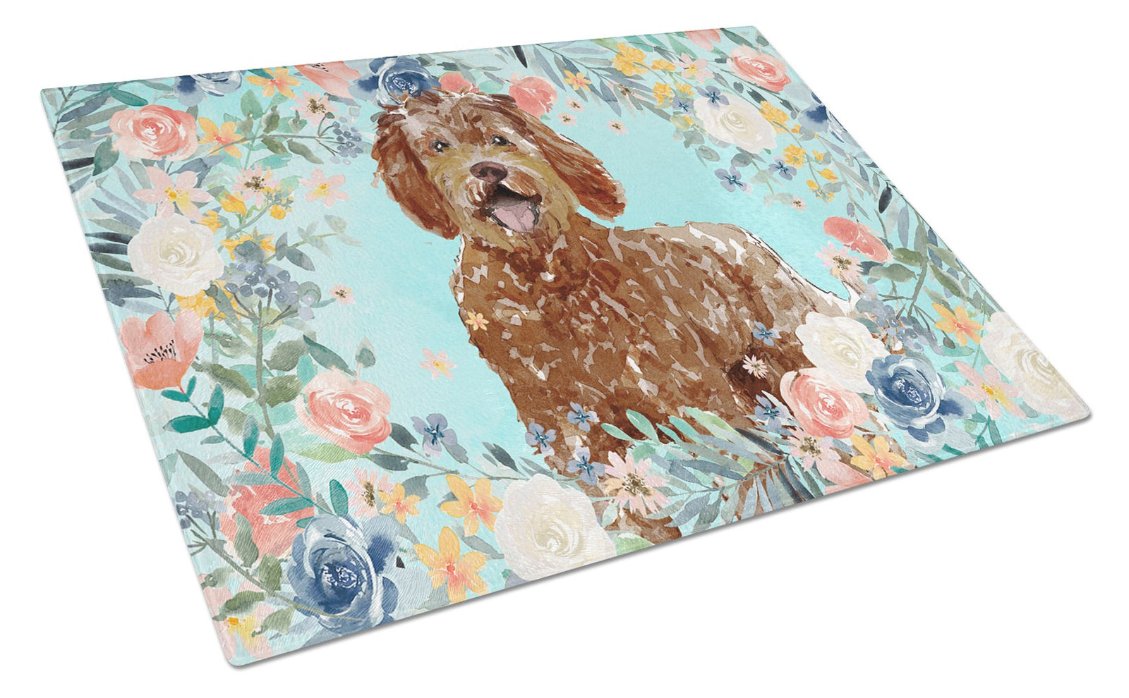 Labradoodle Glass Cutting Board Large CK3421LCB by Caroline's Treasures