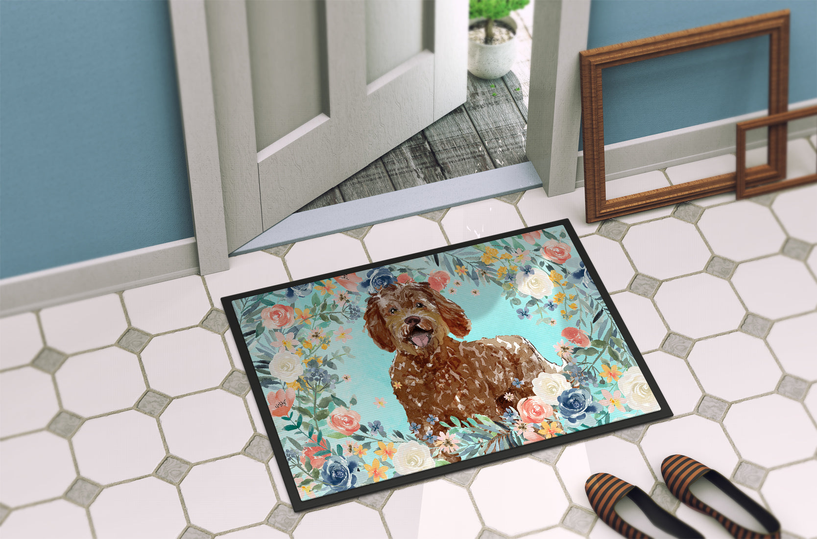 Labradoodle Indoor or Outdoor Mat 18x27 CK3421MAT - the-store.com