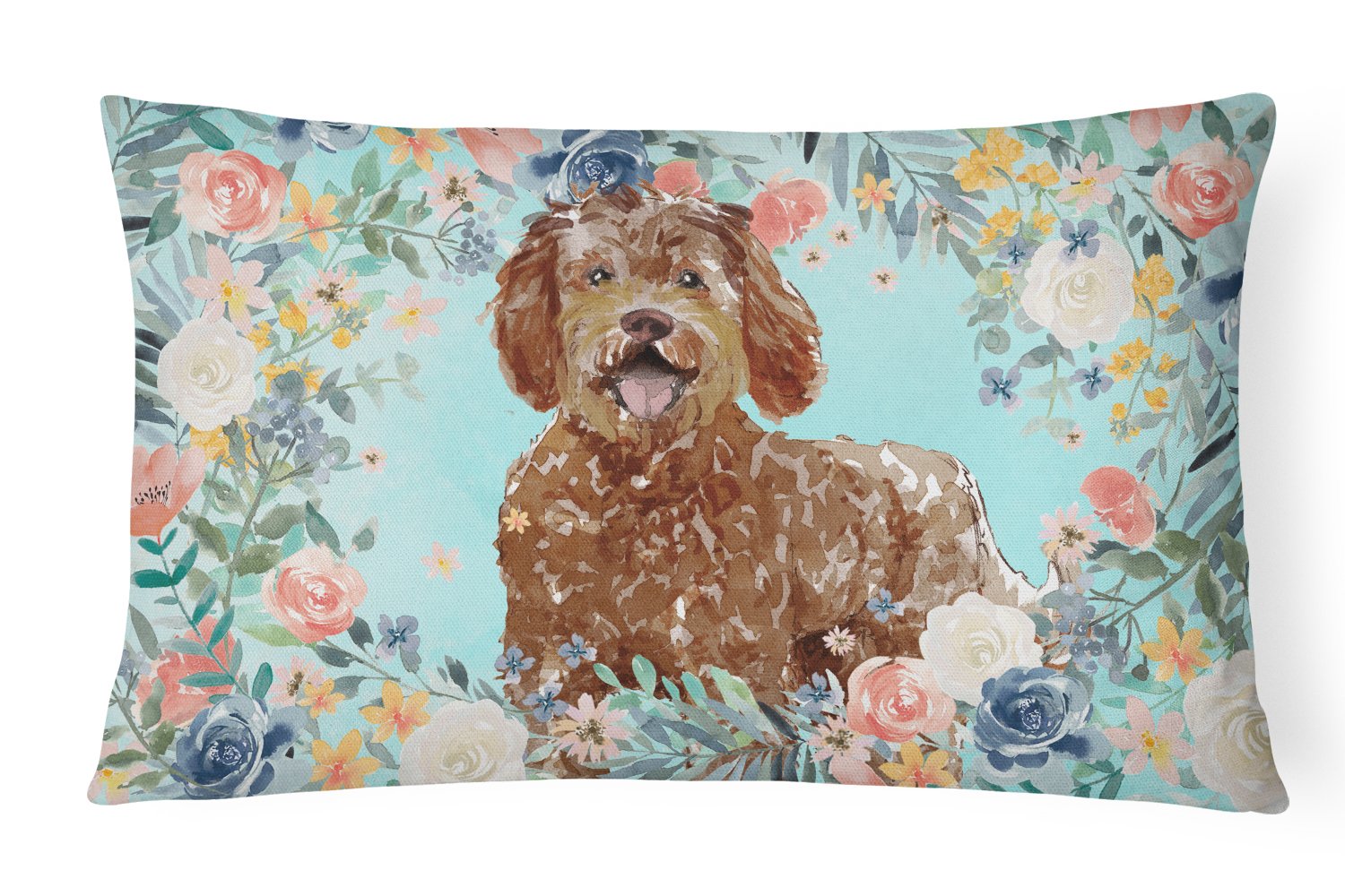 Labradoodle Canvas Fabric Decorative Pillow CK3421PW1216 by Caroline's Treasures