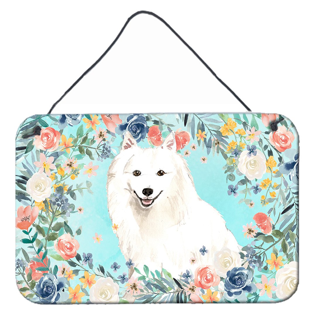 Japanese Spitz Wall or Door Hanging Prints CK3422DS812 by Caroline's Treasures