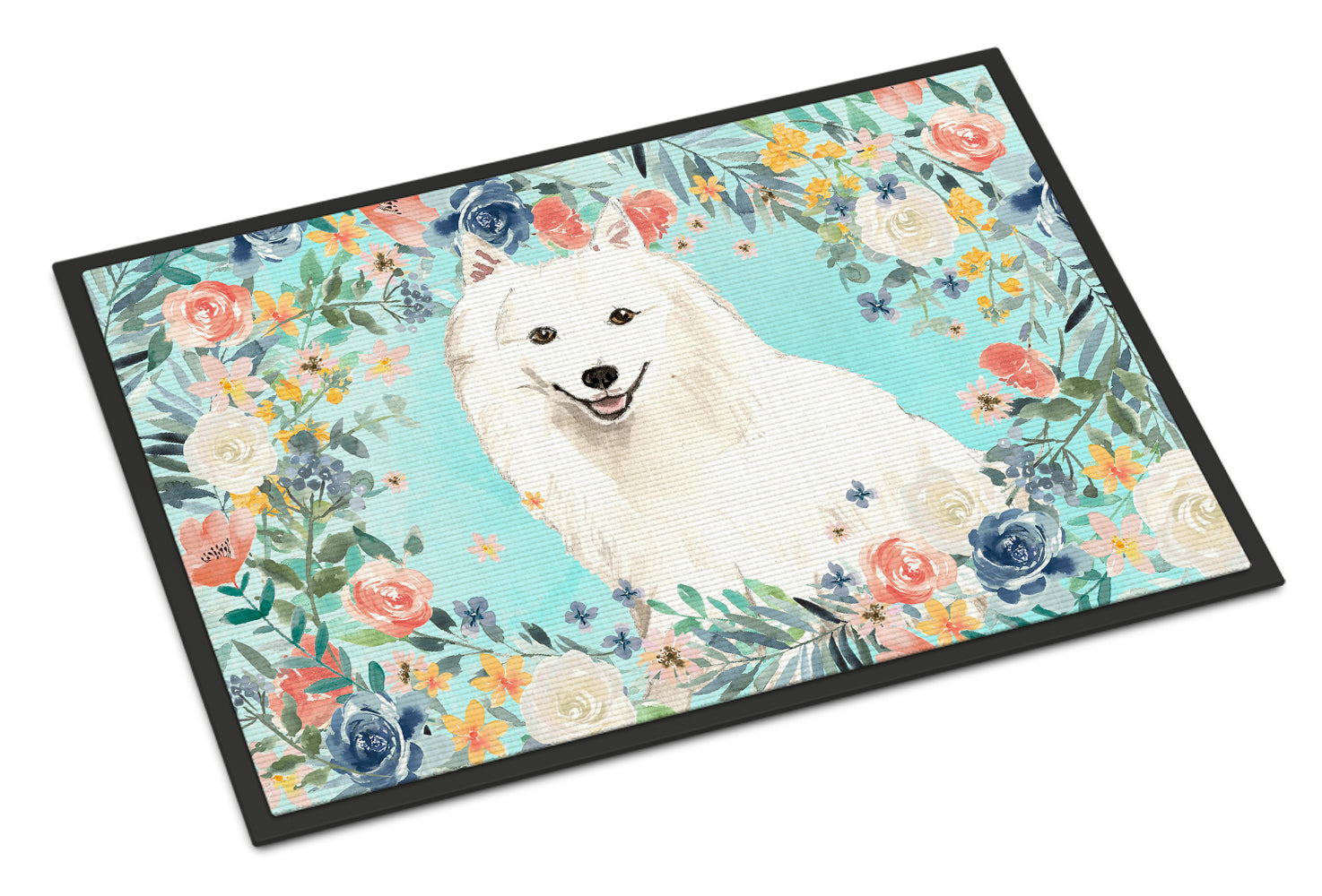 Japanese Spitz Indoor or Outdoor Mat 18x27 CK3422MAT - the-store.com