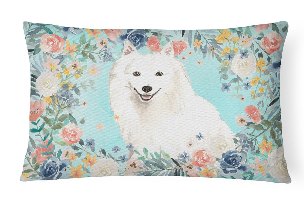 Japanese Spitz Canvas Fabric Decorative Pillow CK3422PW1216 by Caroline&#39;s Treasures