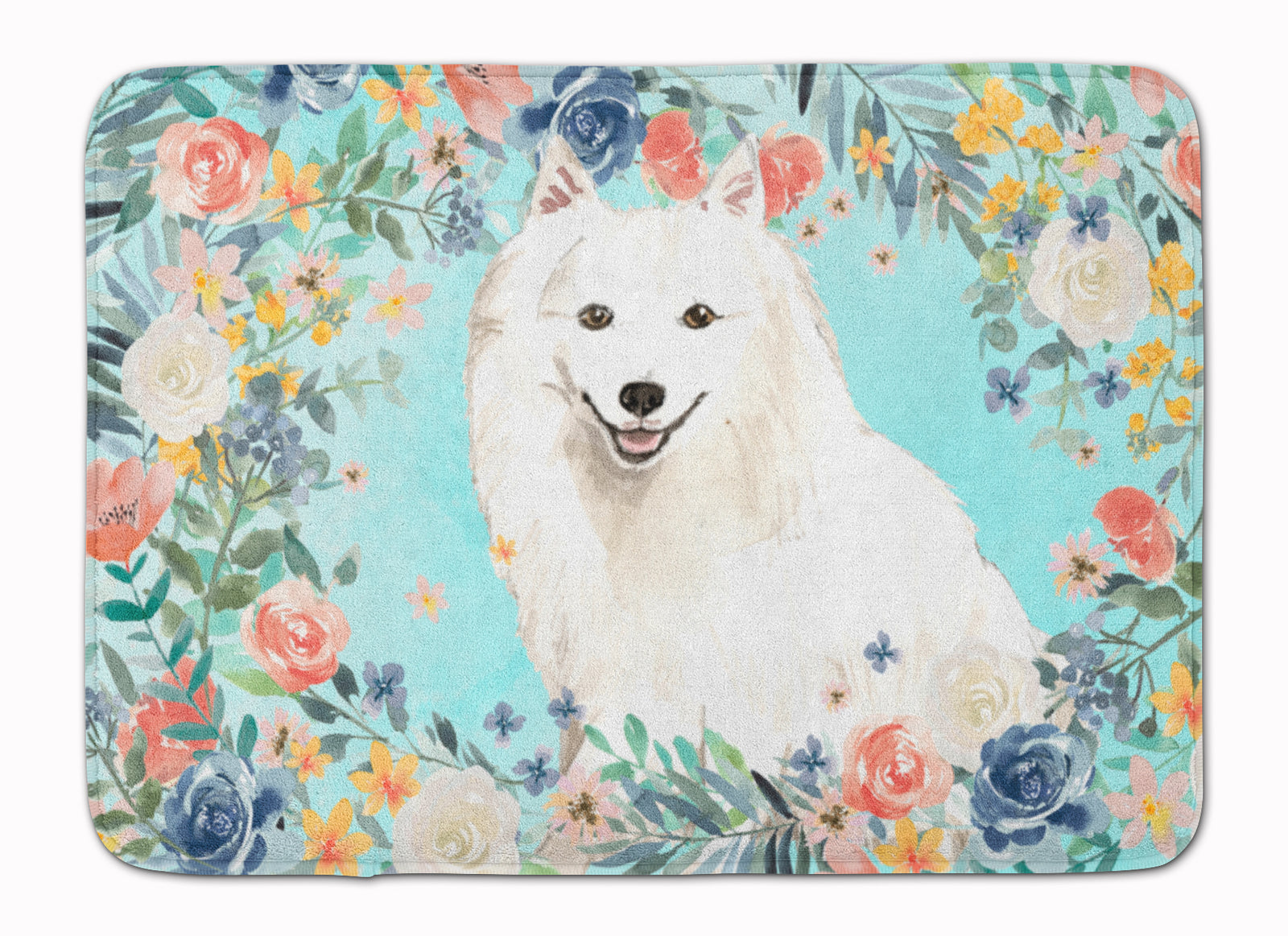 Japanese Spitz Machine Washable Memory Foam Mat CK3422RUG - the-store.com