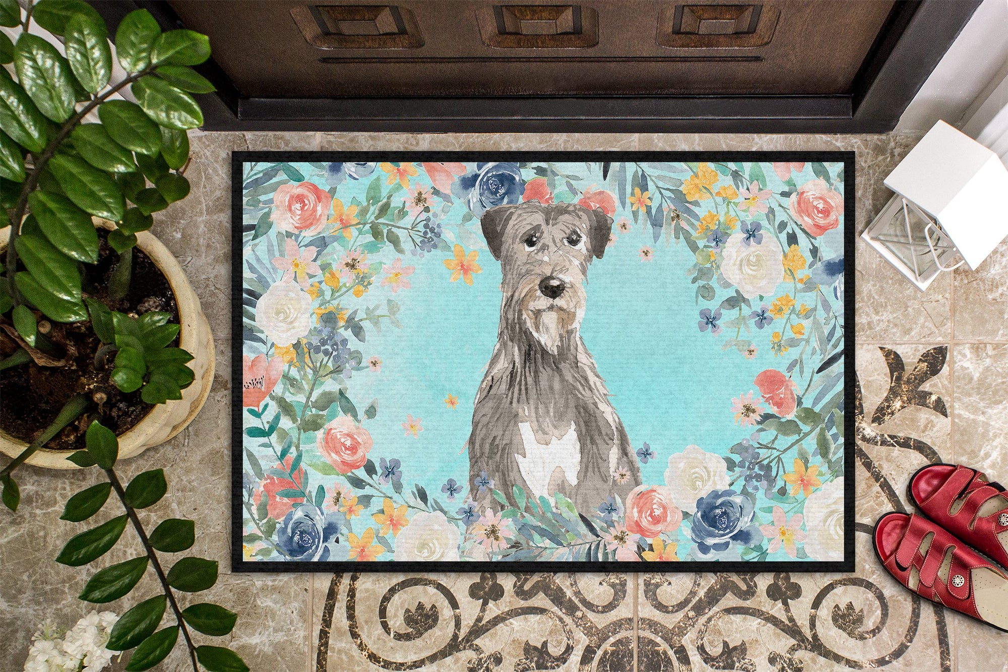 Irish Wolfhound Indoor or Outdoor Mat 24x36 CK3423JMAT by Caroline's Treasures