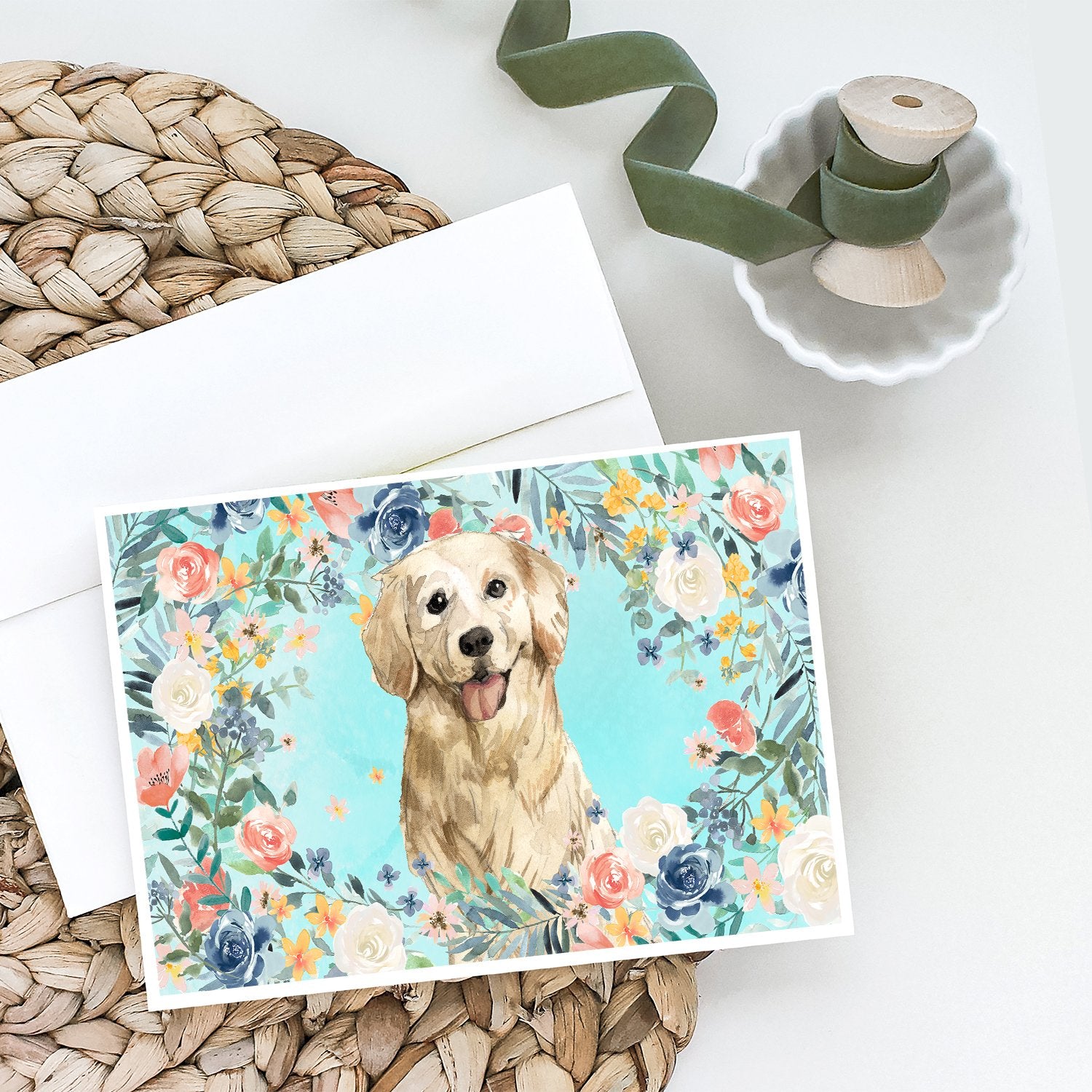 Buy this Golden Retriever Greeting Cards and Envelopes Pack of 8