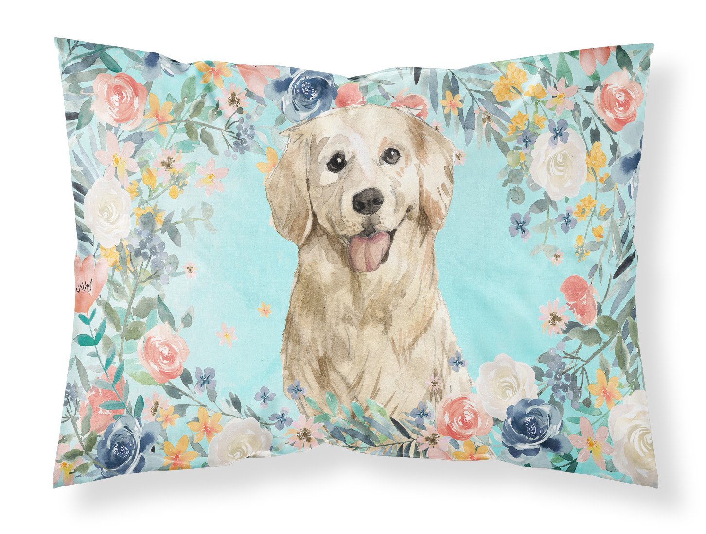 Golden Retriever Fabric Standard Pillowcase CK3425PILLOWCASE by Caroline's Treasures