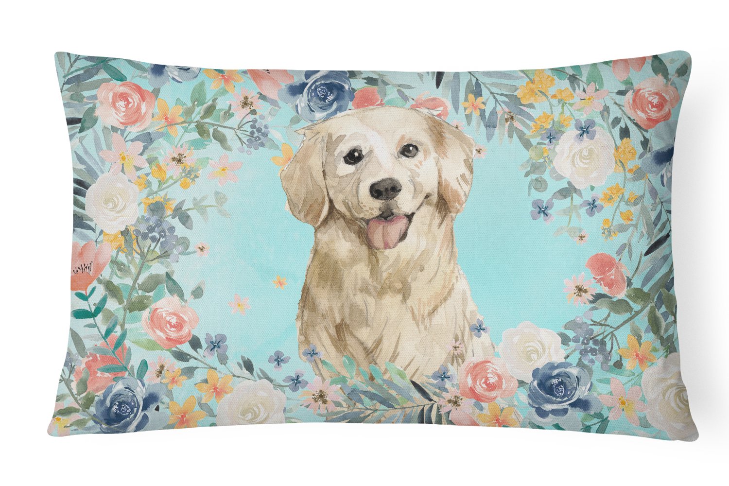 Golden Retriever Canvas Fabric Decorative Pillow CK3425PW1216 by Caroline's Treasures