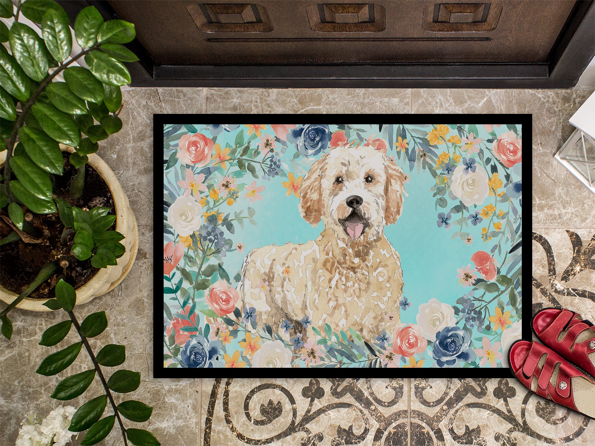 Goldendoodle Indoor or Outdoor Mat 18x27 CK3426MAT - the-store.com