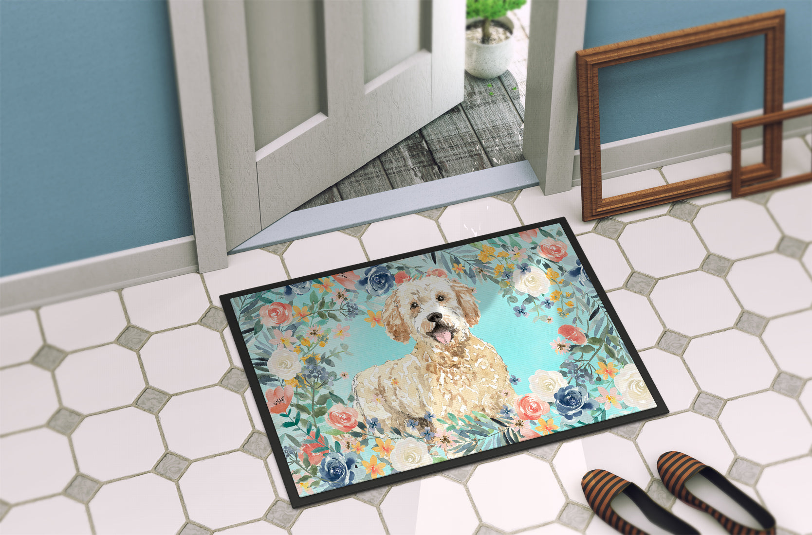 Goldendoodle Indoor or Outdoor Mat 18x27 CK3426MAT - the-store.com