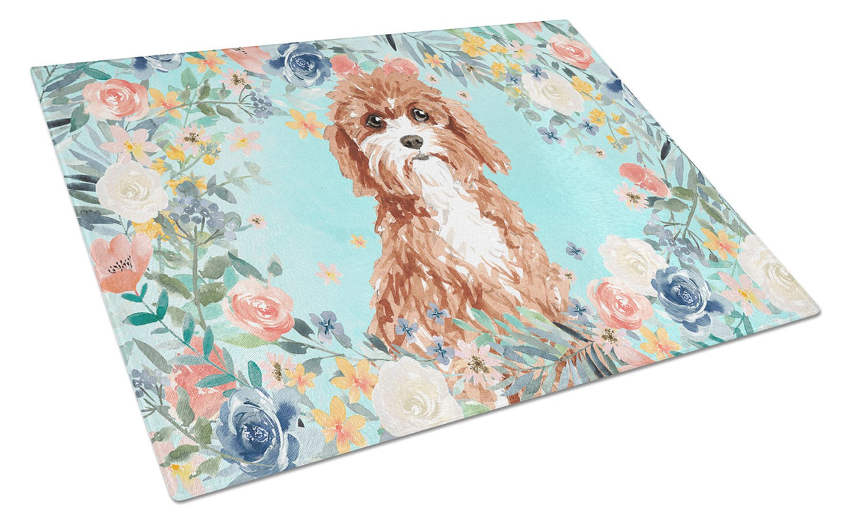 Cavapoo Glass Cutting Board Large CK3428LCB by Caroline&#39;s Treasures