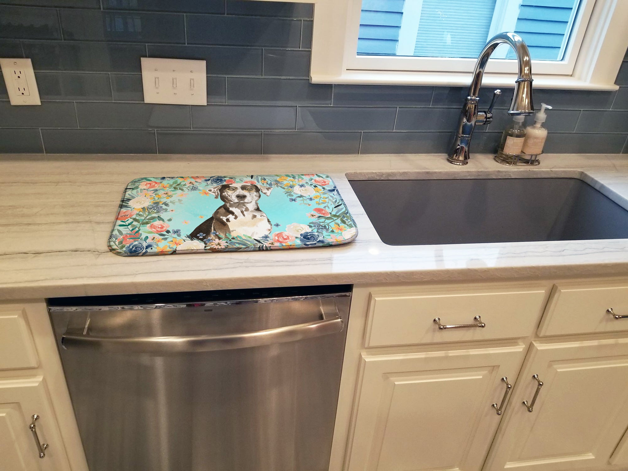 Catahoula Leopard Dog Dish Drying Mat CK3429DDM  the-store.com.