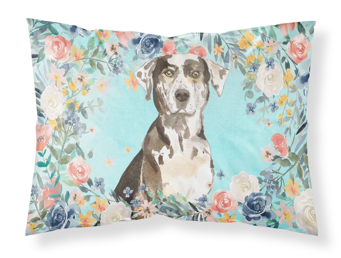 Catahoula Leopard Dog Fabric Standard Pillowcase CK3429PILLOWCASE by Caroline's Treasures