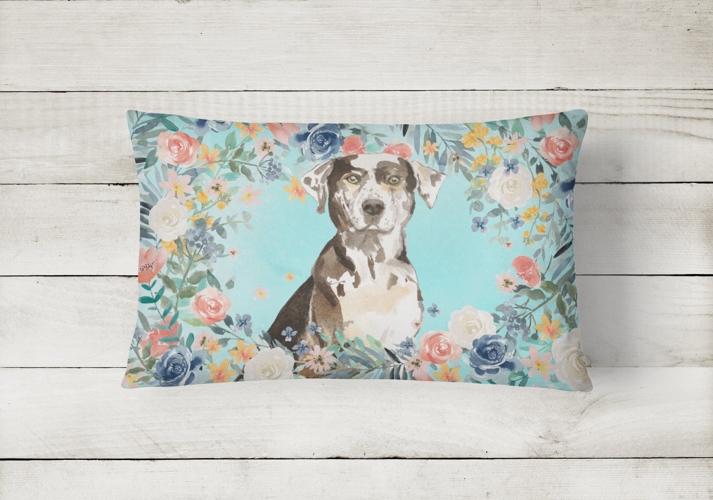 Catahoula Leopard Dog Canvas Fabric Decorative Pillow CK3429PW1216 by Caroline's Treasures