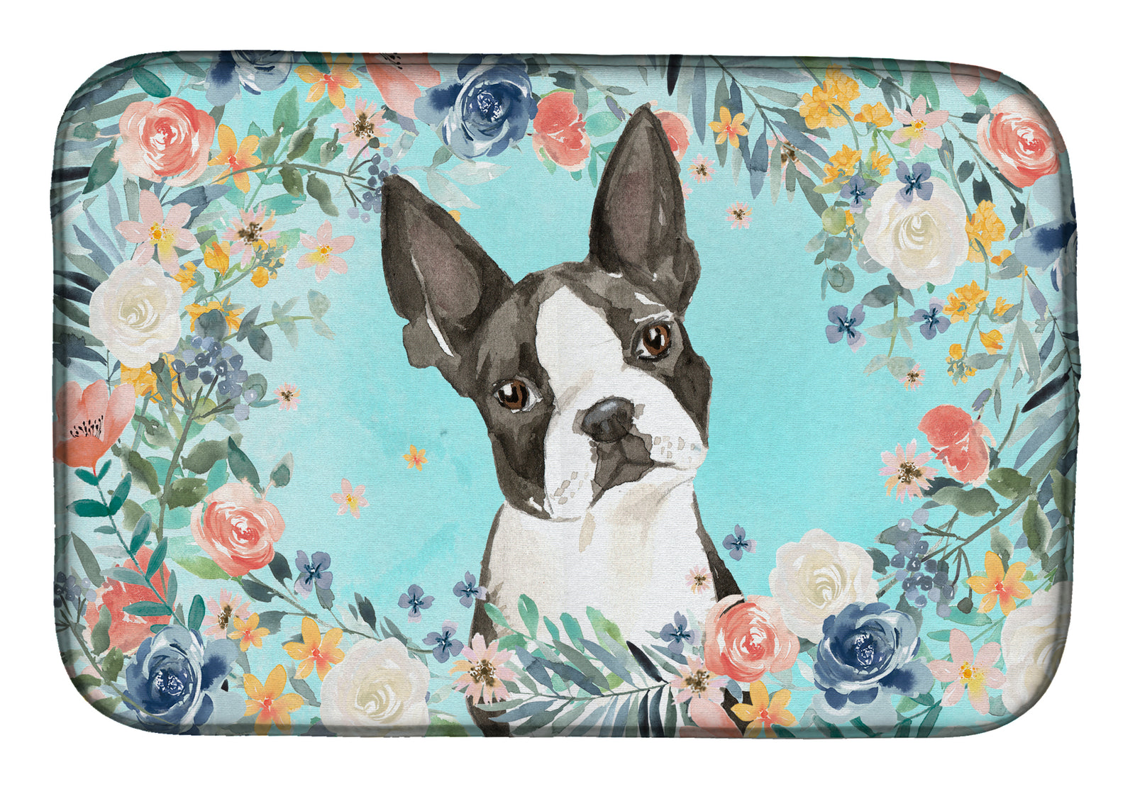 Boston Terrier Dish Drying Mat CK3433DDM  the-store.com.