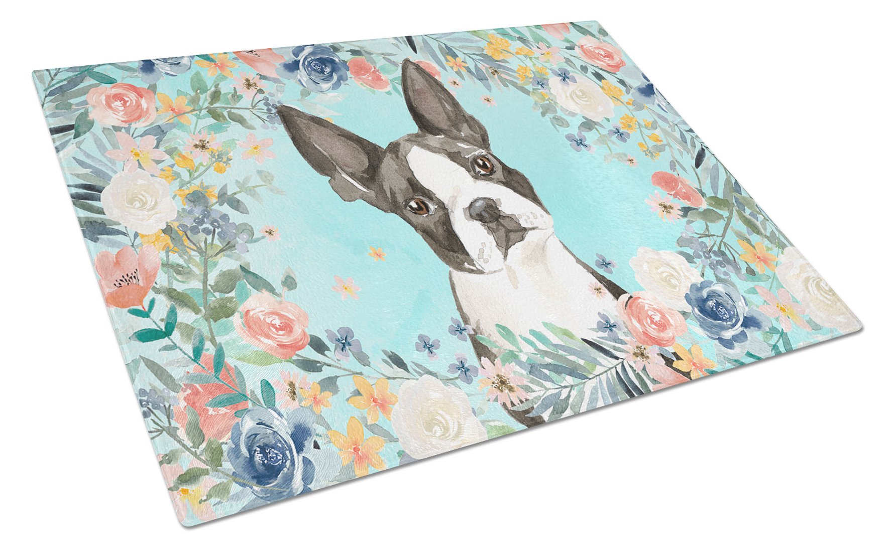 Boston Terrier Glass Cutting Board Large CK3433LCB by Caroline's Treasures