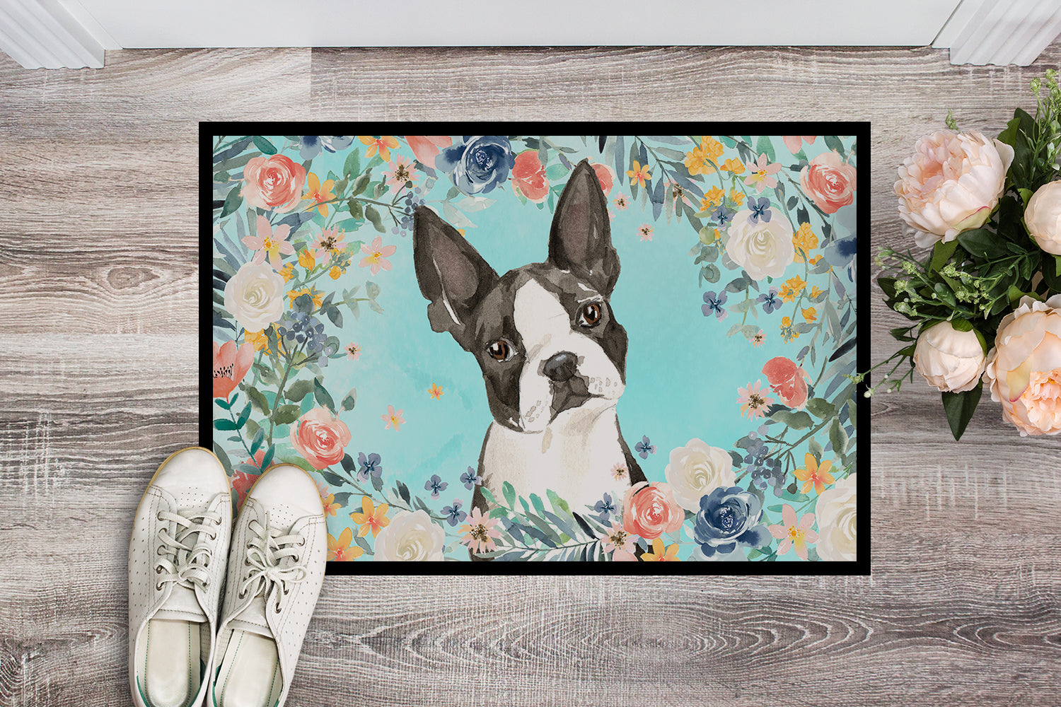 Boston Terrier Indoor or Outdoor Mat 18x27 CK3433MAT - the-store.com