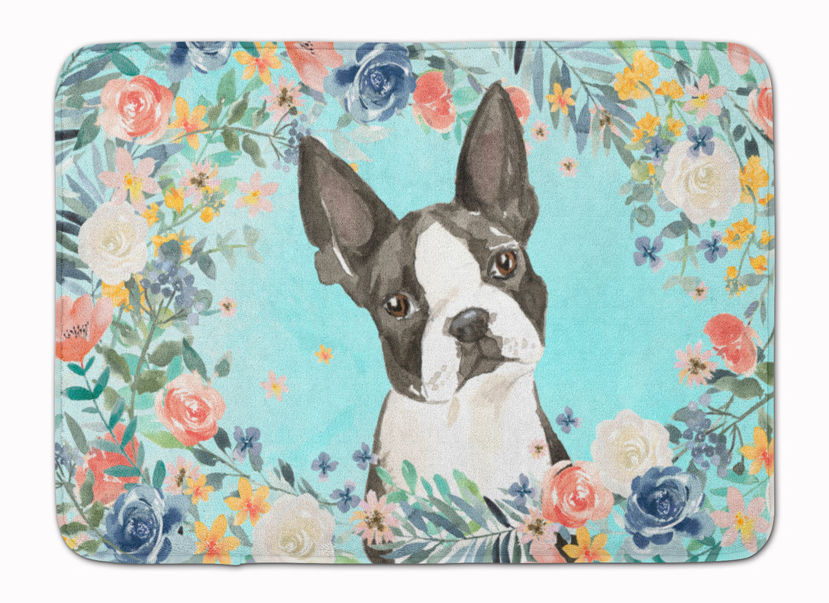 Boston Terrier Machine Washable Memory Foam Mat CK3433RUG - the-store.com