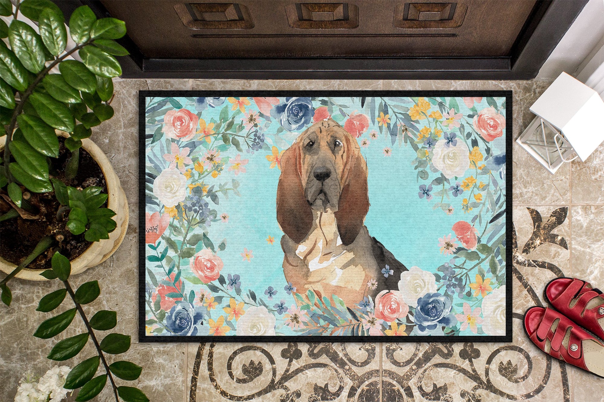 Bloodhound Indoor or Outdoor Mat 24x36 CK3434JMAT by Caroline's Treasures