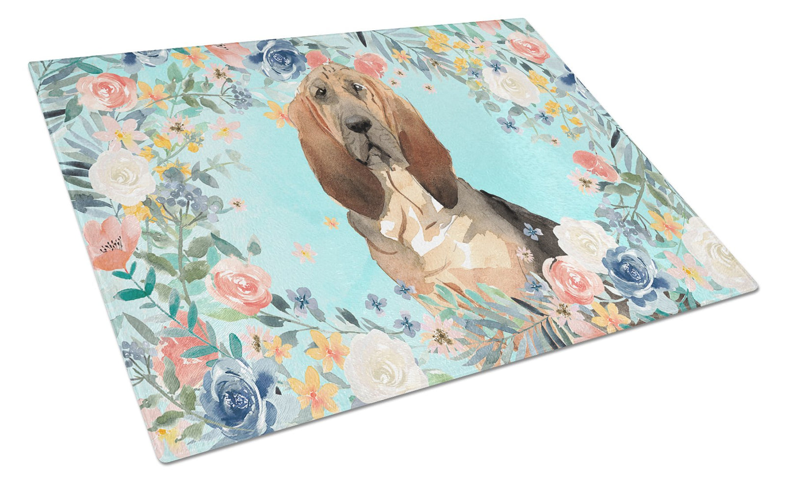 Bloodhound Glass Cutting Board Large CK3434LCB by Caroline's Treasures