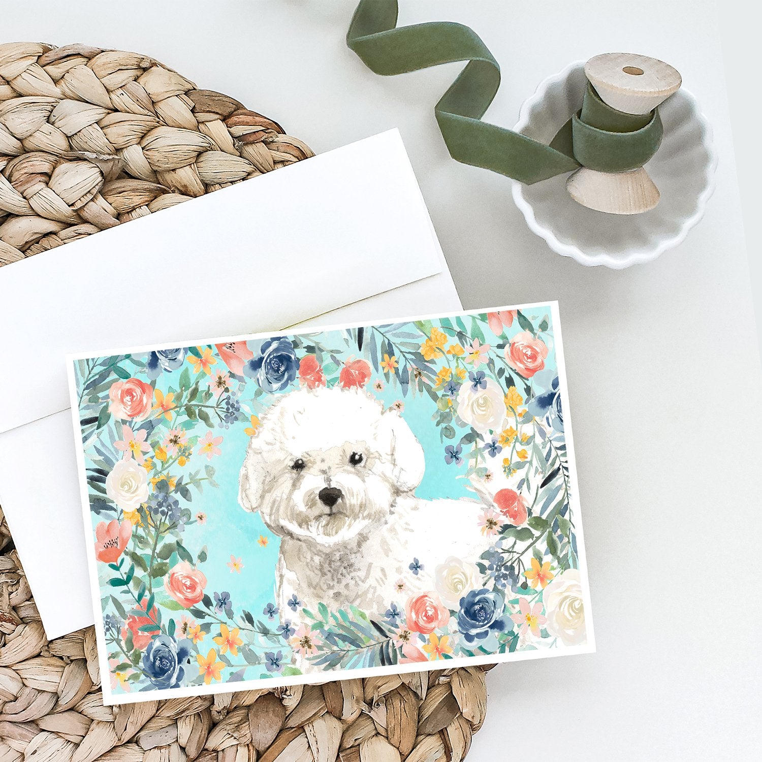 Buy this Bichon Frise Greeting Cards and Envelopes Pack of 8