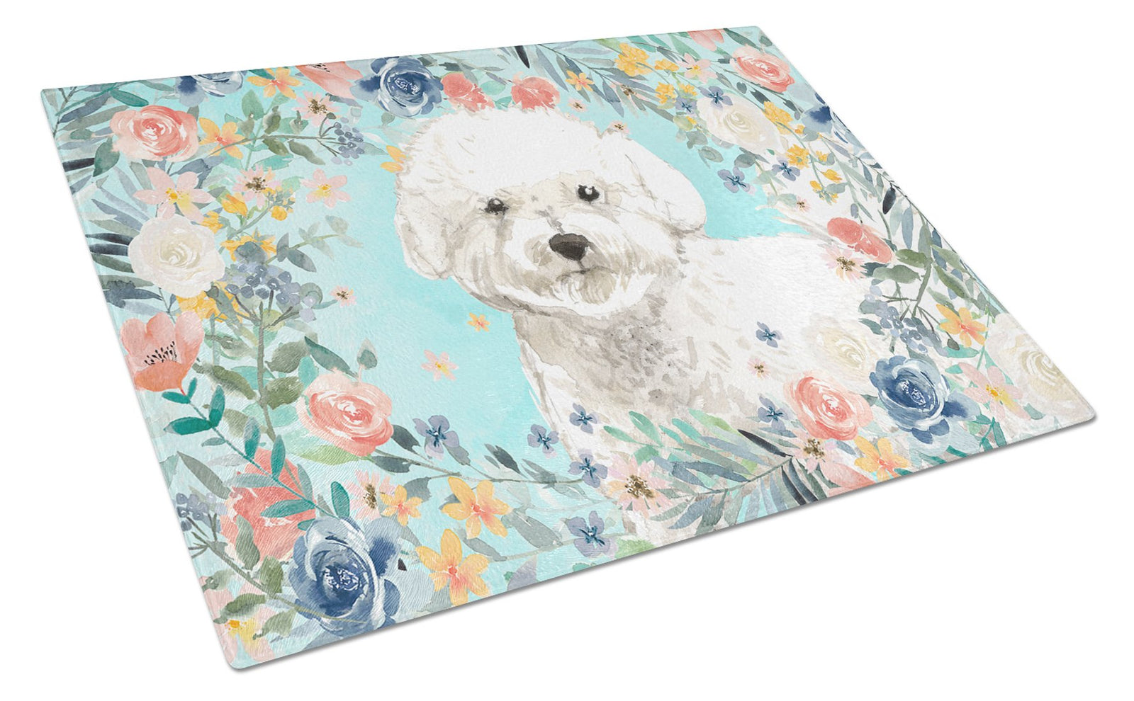 Bichon Frise Glass Cutting Board Large CK3435LCB by Caroline's Treasures