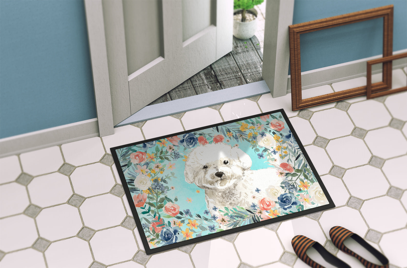 Bichon Frise Indoor or Outdoor Mat 18x27 CK3435MAT - the-store.com