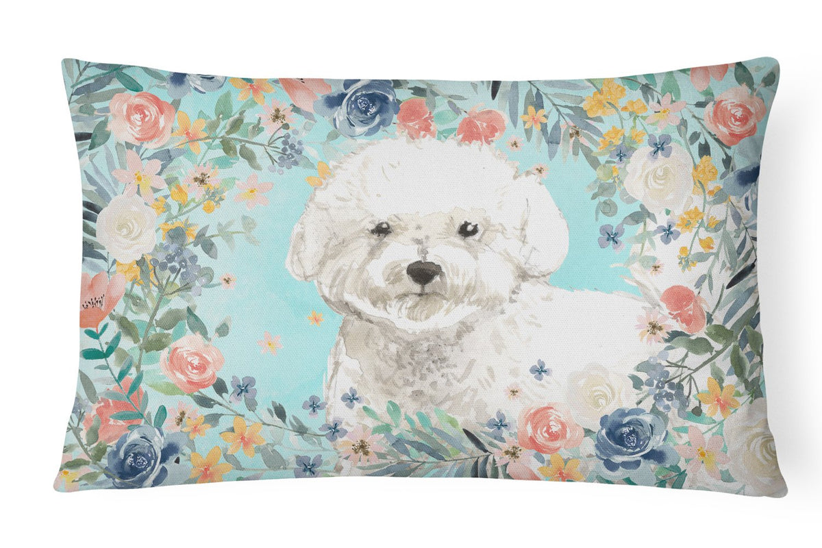 Bichon Frise Canvas Fabric Decorative Pillow CK3435PW1216 by Caroline&#39;s Treasures