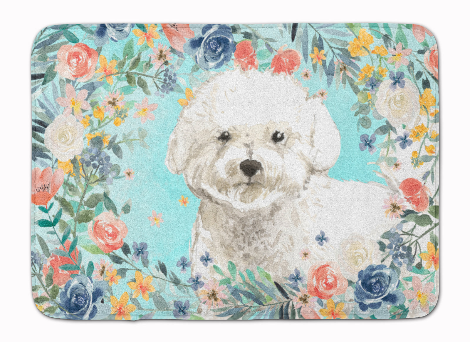 Bichon Frise Machine Washable Memory Foam Mat CK3435RUG - the-store.com