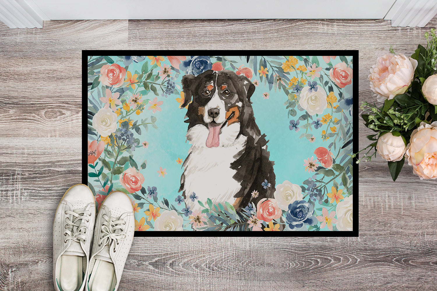 Bernese Mountain Dog Indoor or Outdoor Mat 18x27 CK3436MAT - the-store.com