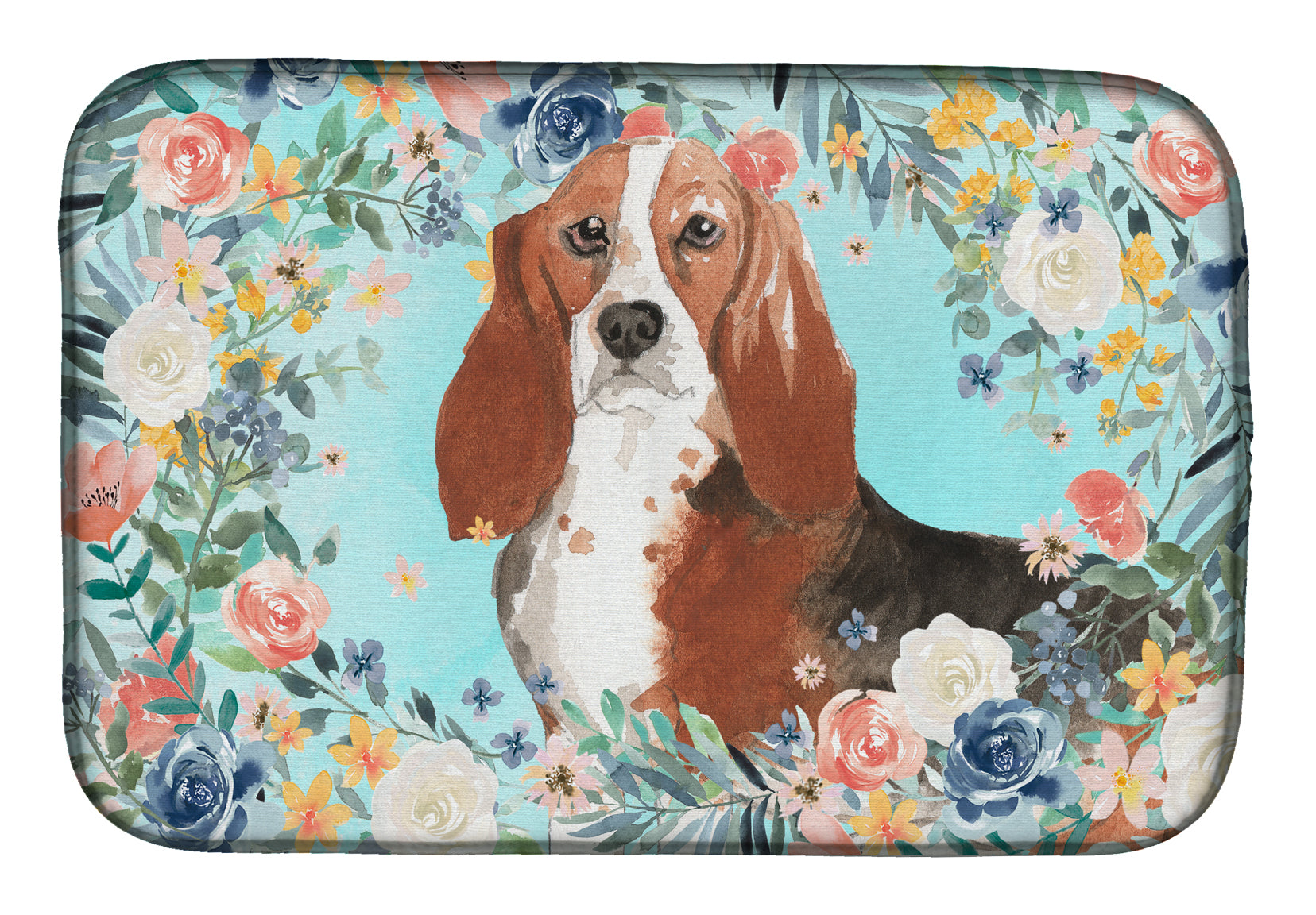 Basset Hound Dish Drying Mat CK3437DDM  the-store.com.