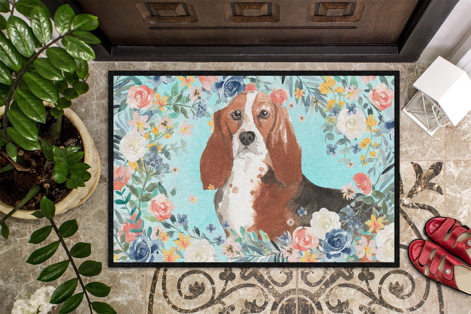 Basset Hound Indoor or Outdoor Mat 24x36 CK3437JMAT by Caroline's Treasures