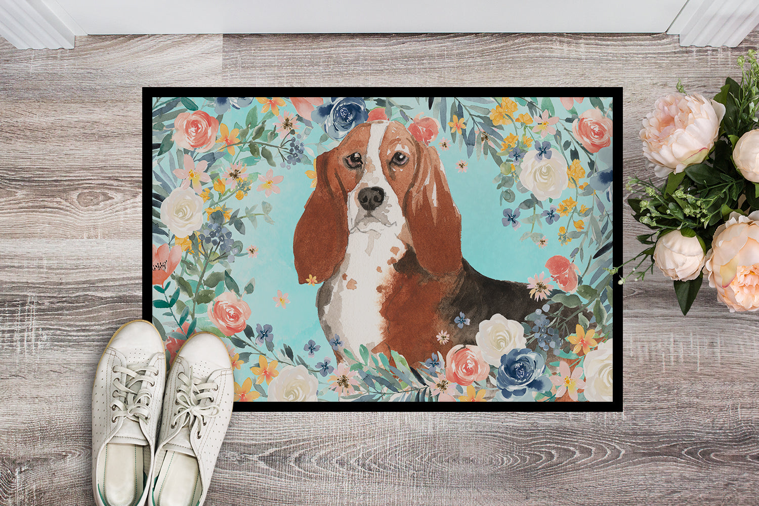 Basset Hound Indoor or Outdoor Mat 18x27 CK3437MAT - the-store.com