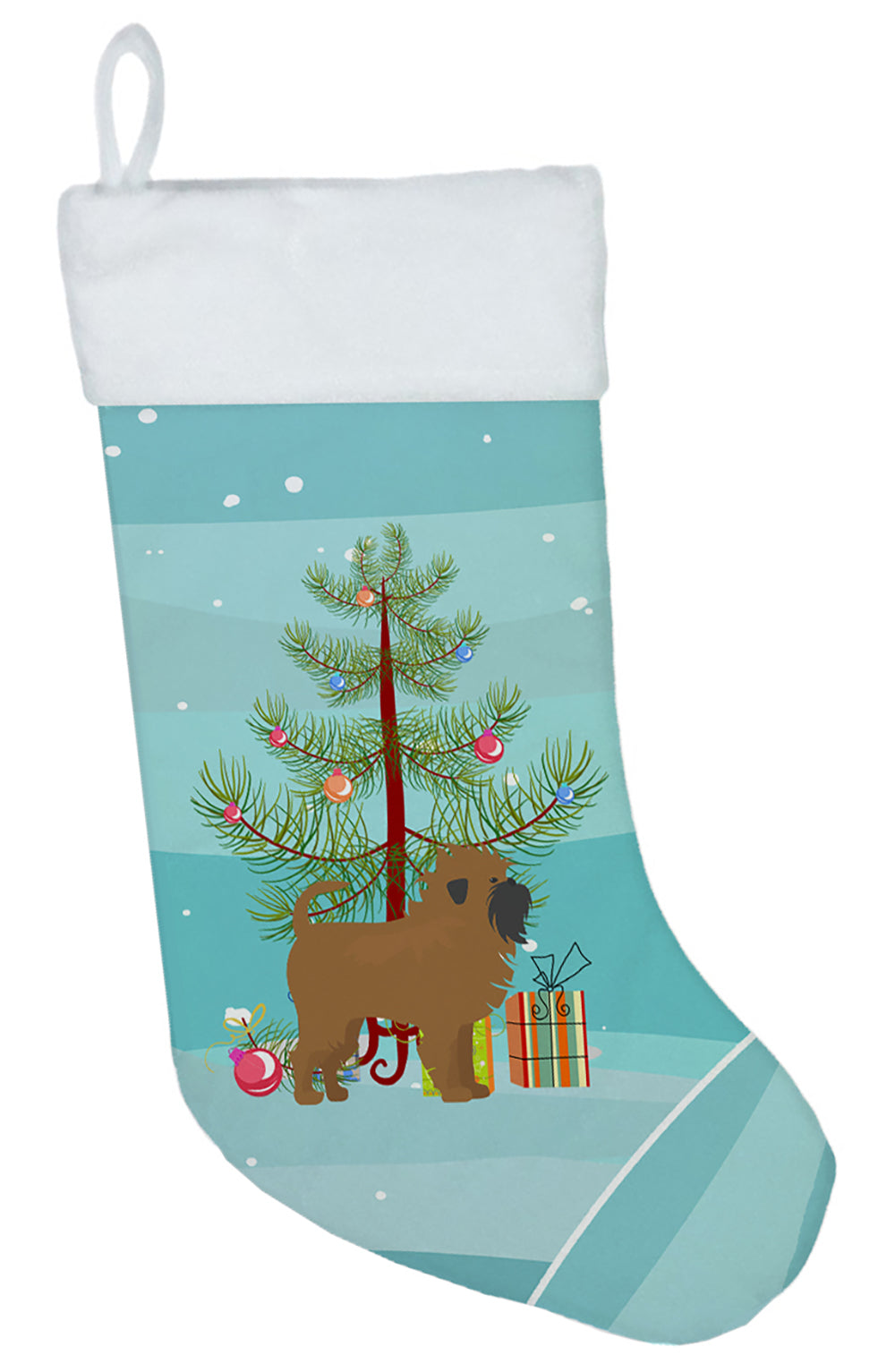 Tan Affenpinscher Christmas Tree Christmas Stocking CK3439CS  the-store.com.