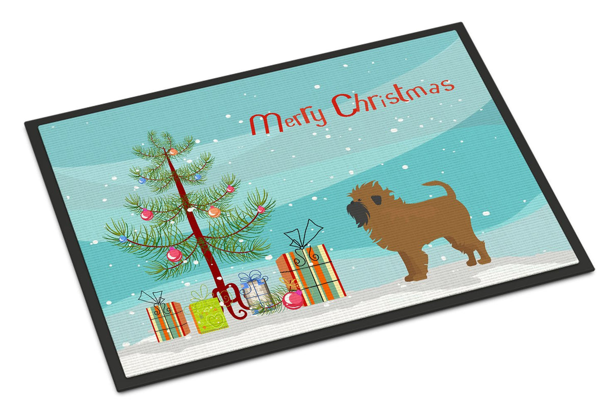 Tan Affenpinscher Christmas Tree Indoor or Outdoor Mat 24x36 CK3439JMAT by Caroline&#39;s Treasures