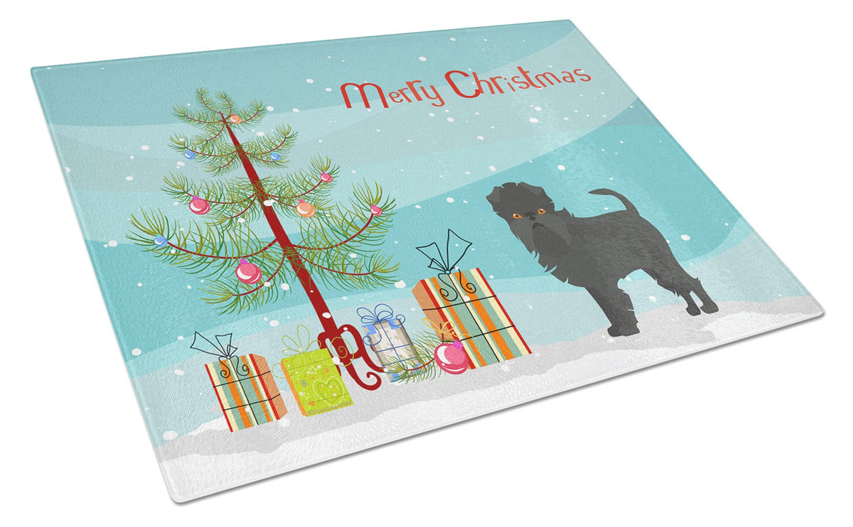 Affenpinscher Christmas Tree Glass Cutting Board Large CK3440LCB by Caroline&#39;s Treasures