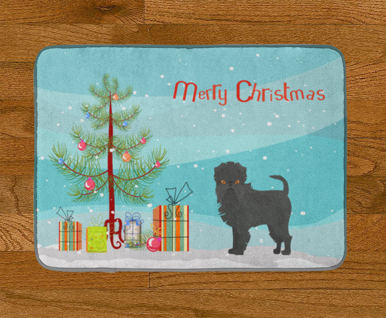 Affenpinscher Christmas Tree Machine Washable Memory Foam Mat CK3440RUG - the-store.com