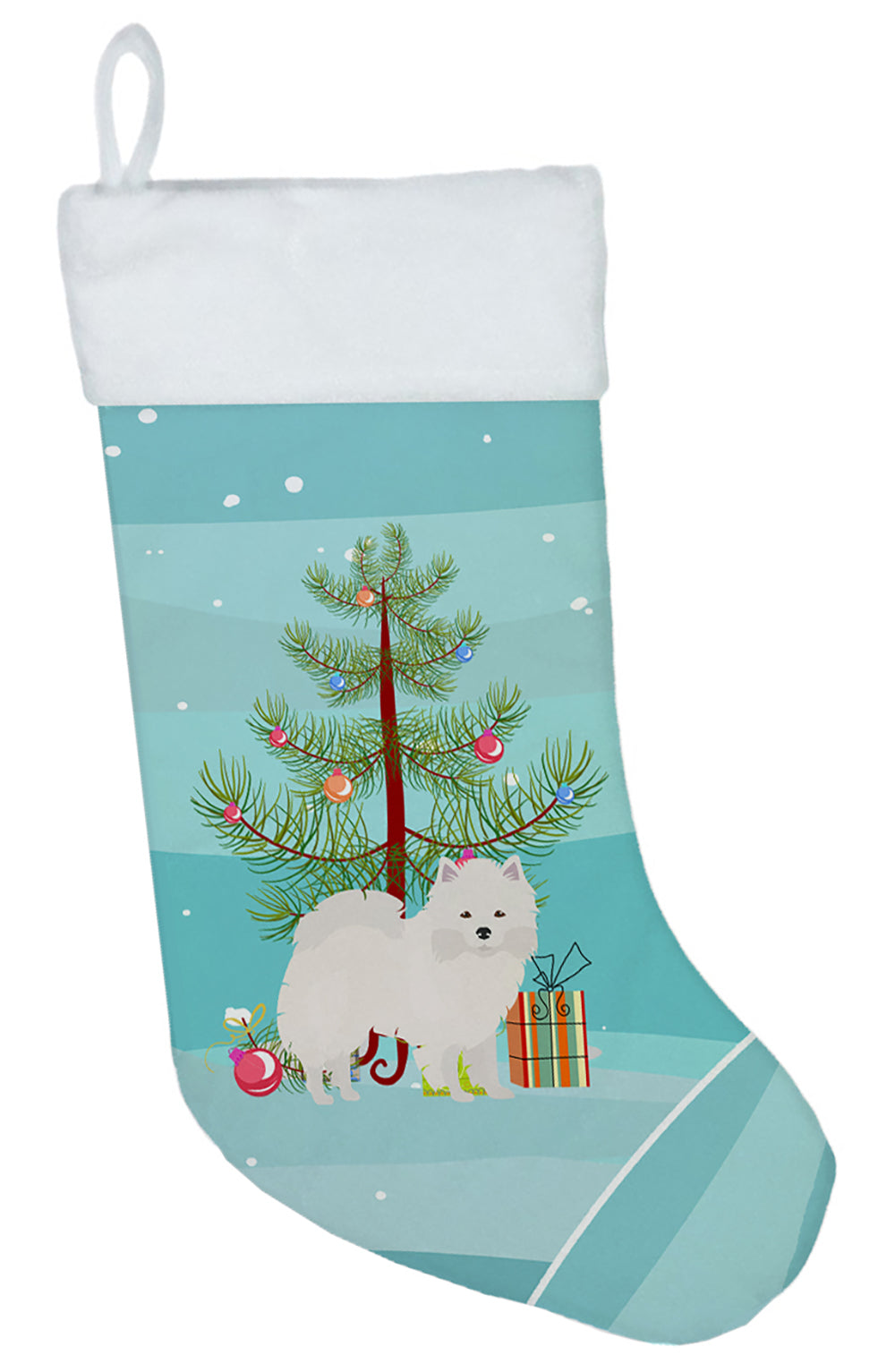 American Eskimo Christmas Tree Christmas Stocking CK3441CS  the-store.com.