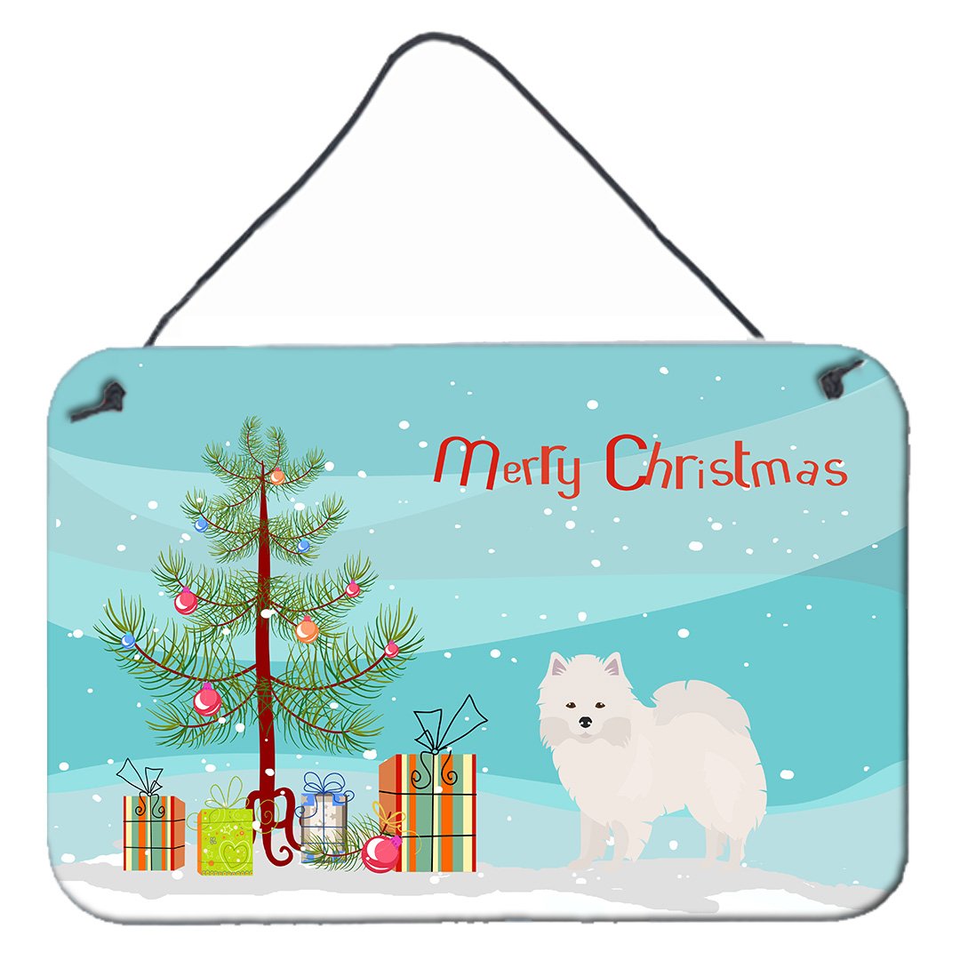 American Eskimo Christmas Tree Wall or Door Hanging Prints CK3441DS812 by Caroline's Treasures