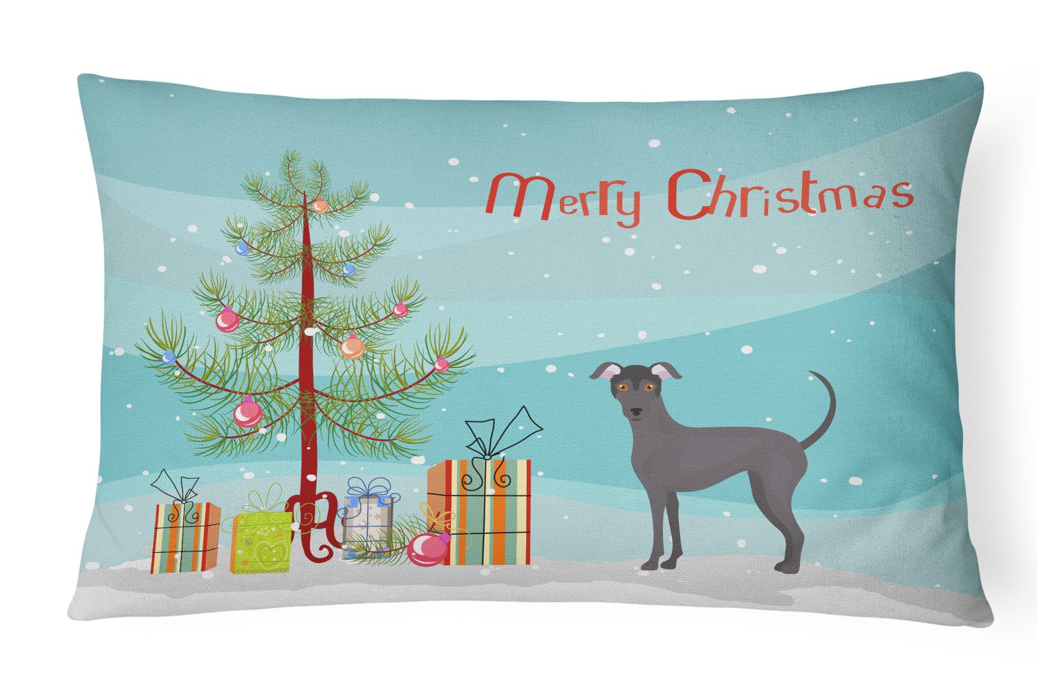 Argentine Pila Dog Christmas Tree Canvas Fabric Decorative Pillow CK3442PW1216 by Caroline's Treasures