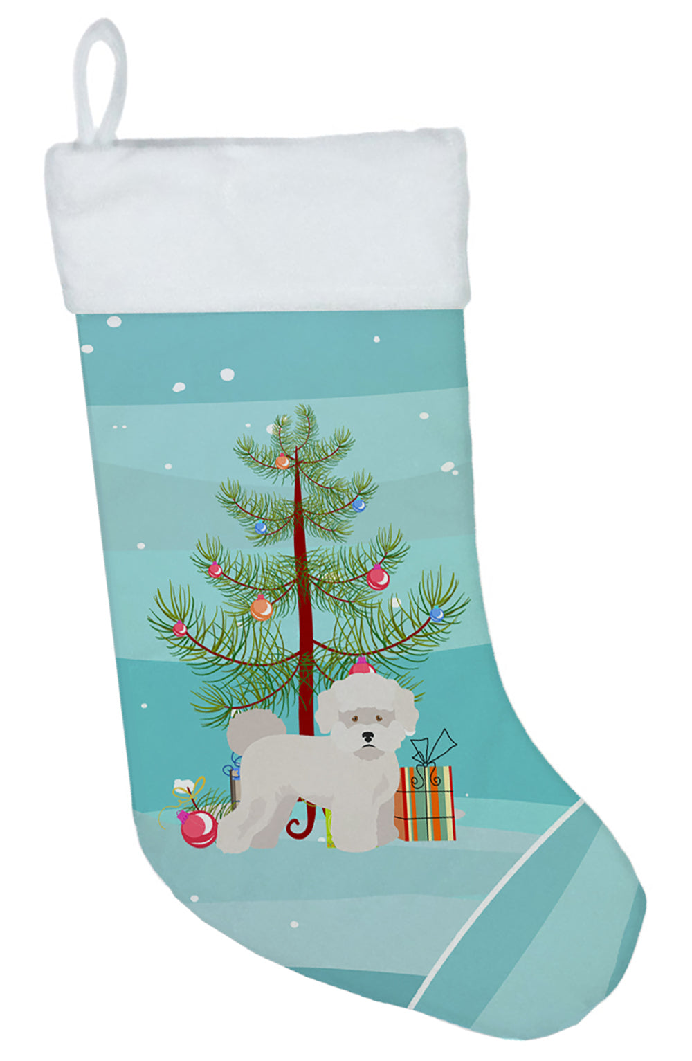 Bichon Fris? Christmas Tree Christmas Stocking CK3445CS  the-store.com.