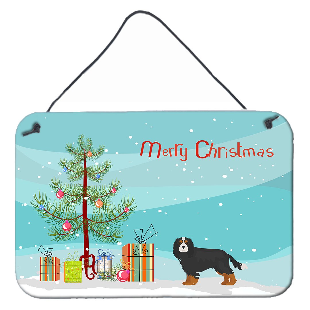 Cavalier King Charles Spaniel Tricolor Christmas Tree Wall or Door Hanging Prints CK3446DS812 by Caroline's Treasures