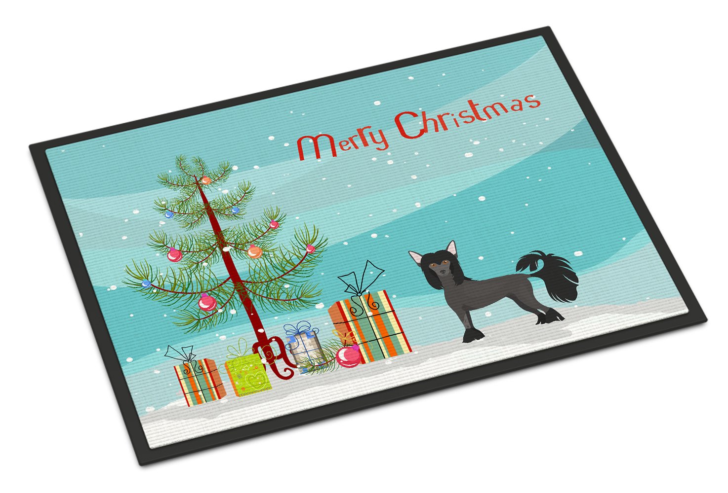 Chinese Crested Christmas Tree Indoor or Outdoor Mat 24x36 CK3447JMAT by Caroline's Treasures