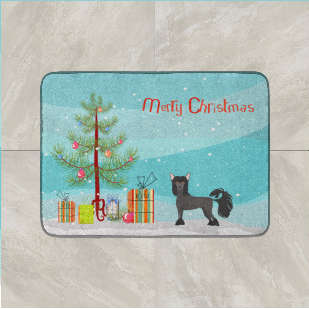 Chinese Crested Christmas Tree Machine Washable Memory Foam Mat CK3447RUG - the-store.com