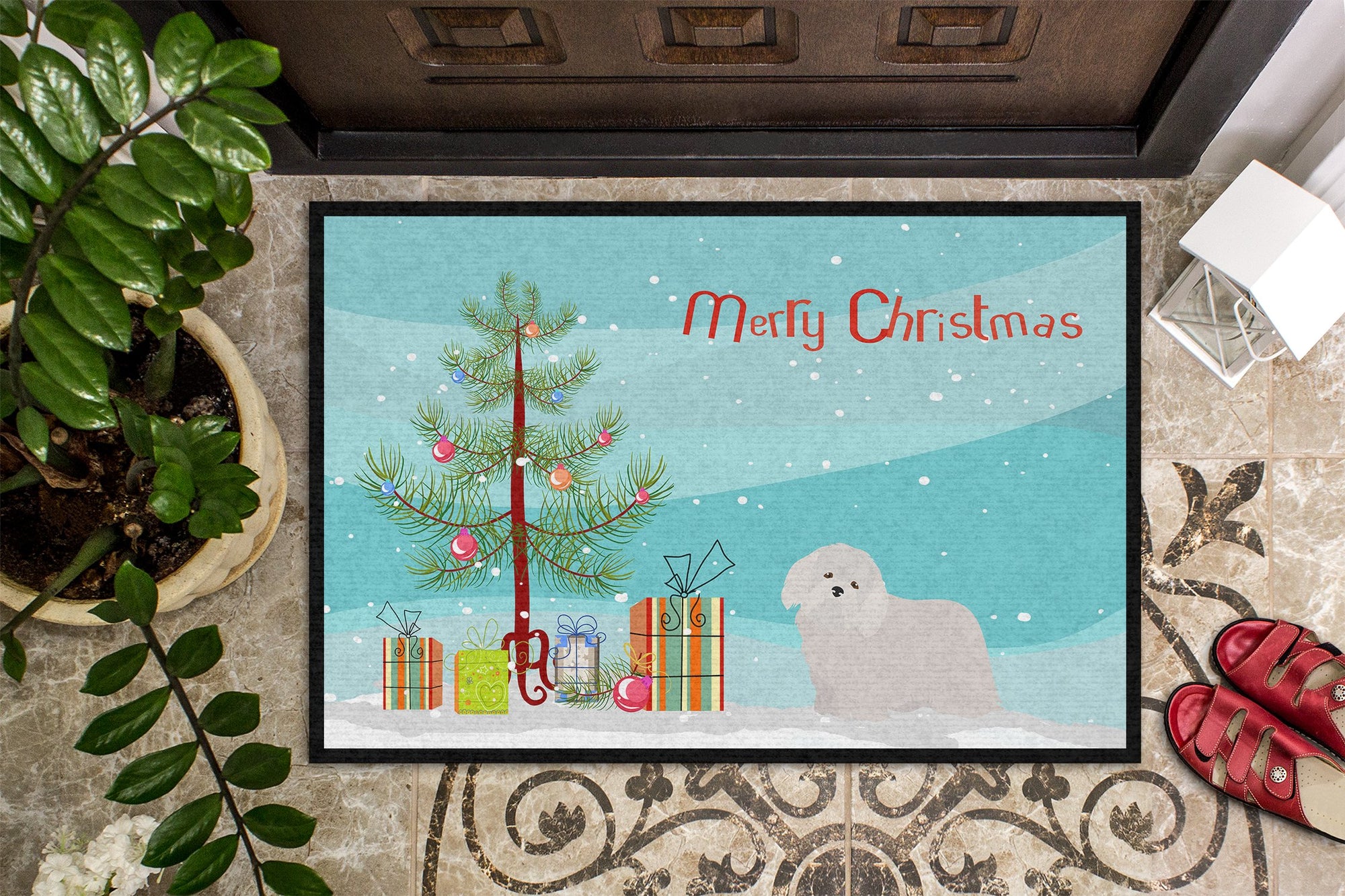 Coton de Tulear Christmas Tree Indoor or Outdoor Mat 24x36 CK3448JMAT by Caroline's Treasures