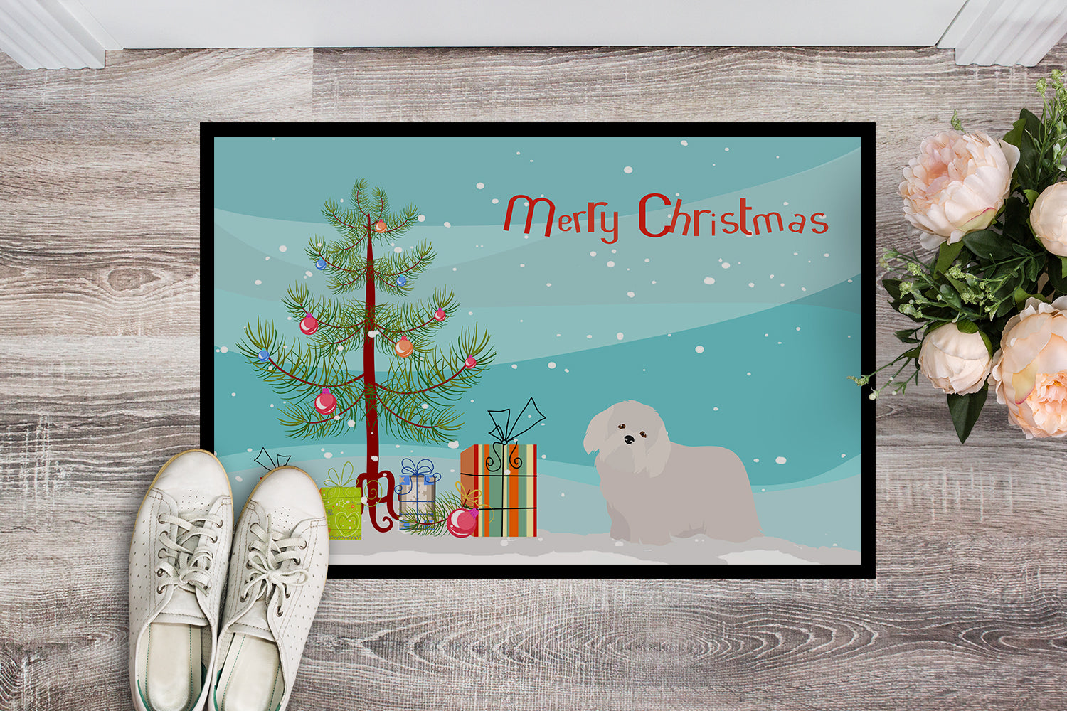 Coton de Tulear Christmas Tree Indoor or Outdoor Mat 18x27 CK3448MAT - the-store.com