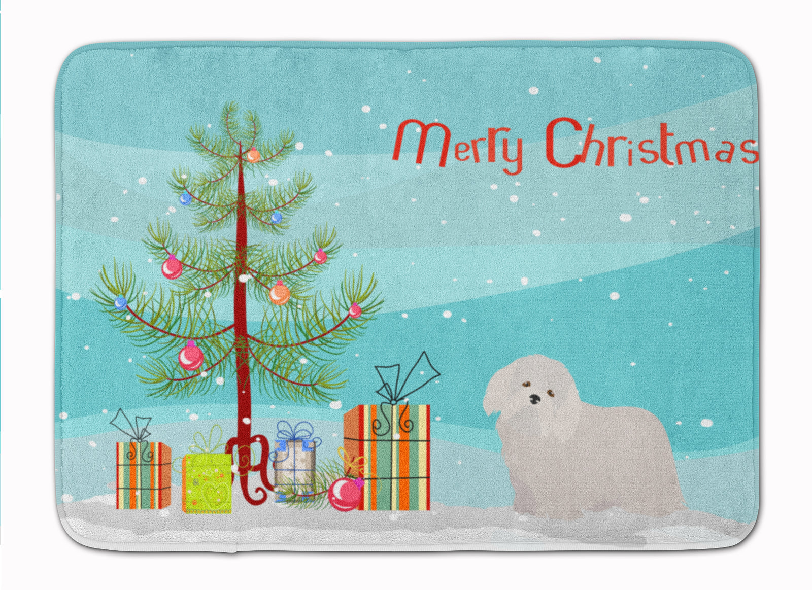 Coton de Tulear Christmas Tree Machine Washable Memory Foam Mat CK3448RUG - the-store.com