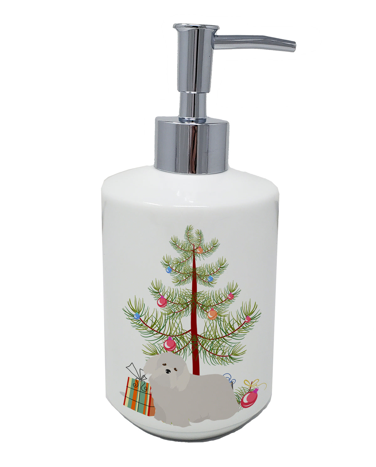 Buy this Coton de Tulear Christmas Tree Ceramic Soap Dispenser