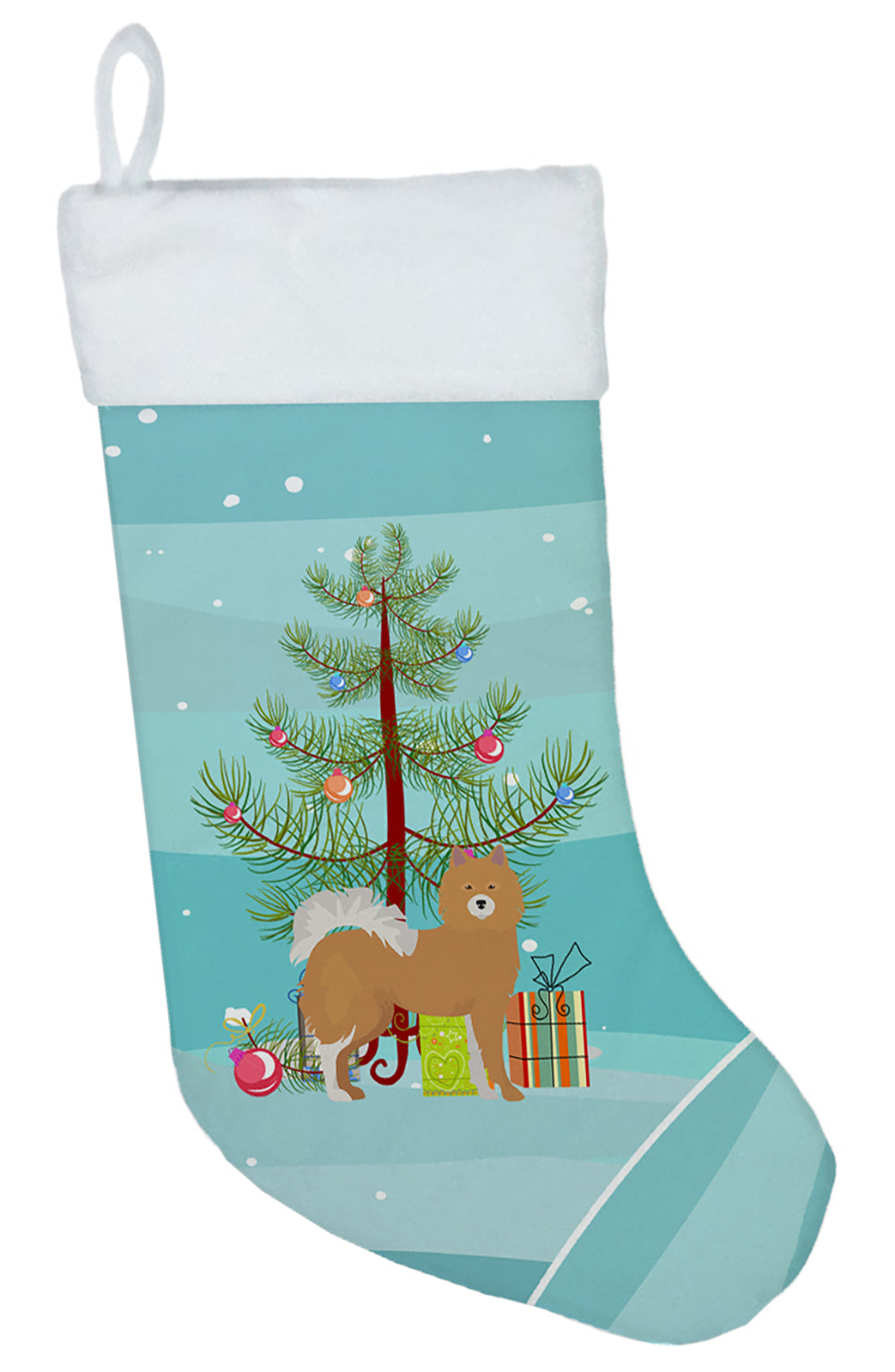 Brown & White Elo dog Christmas Tree Christmas Stocking CK3451CS  the-store.com.