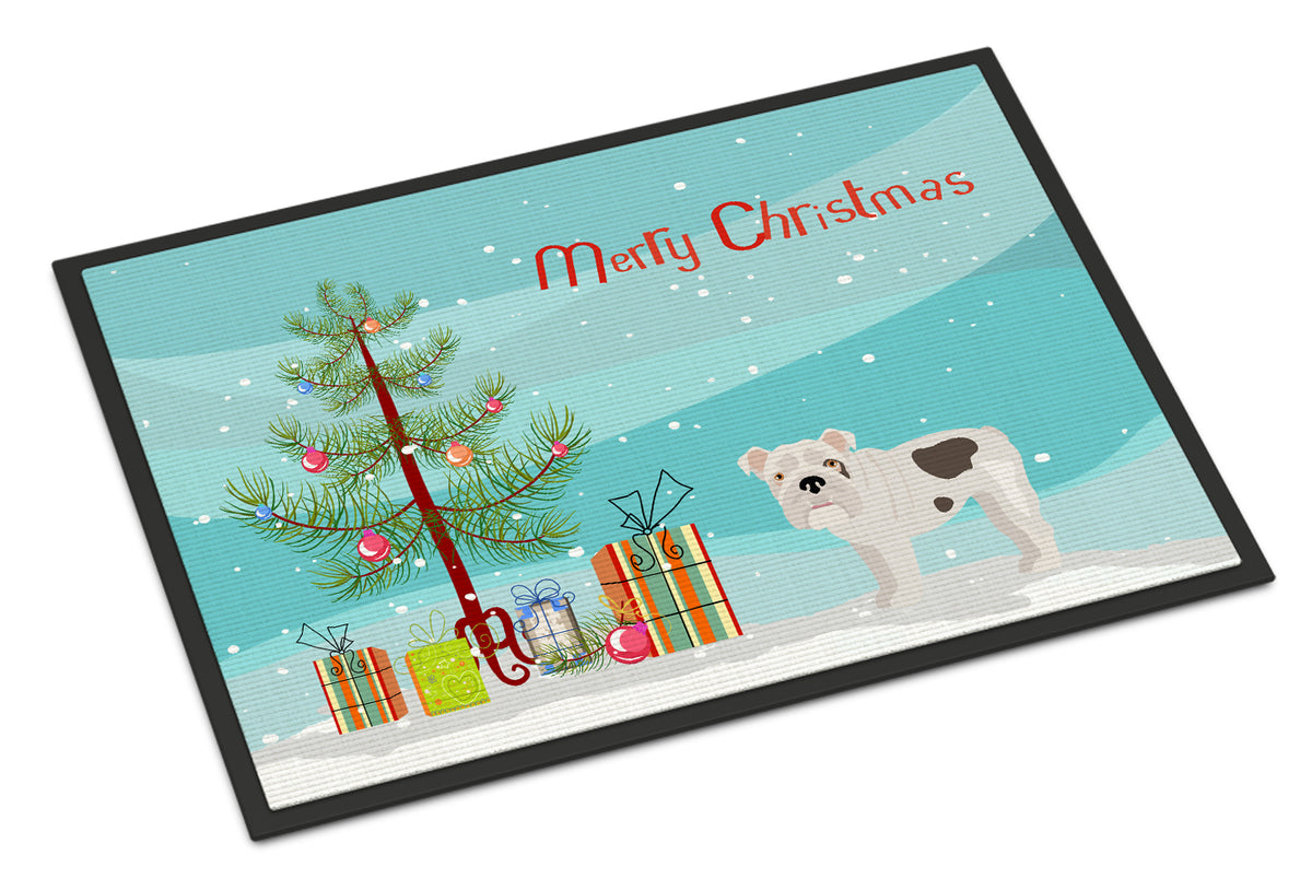 Bulldog, English Bulldog Christmas Tree Indoor or Outdoor Mat 18x27 CK3453MAT - the-store.com